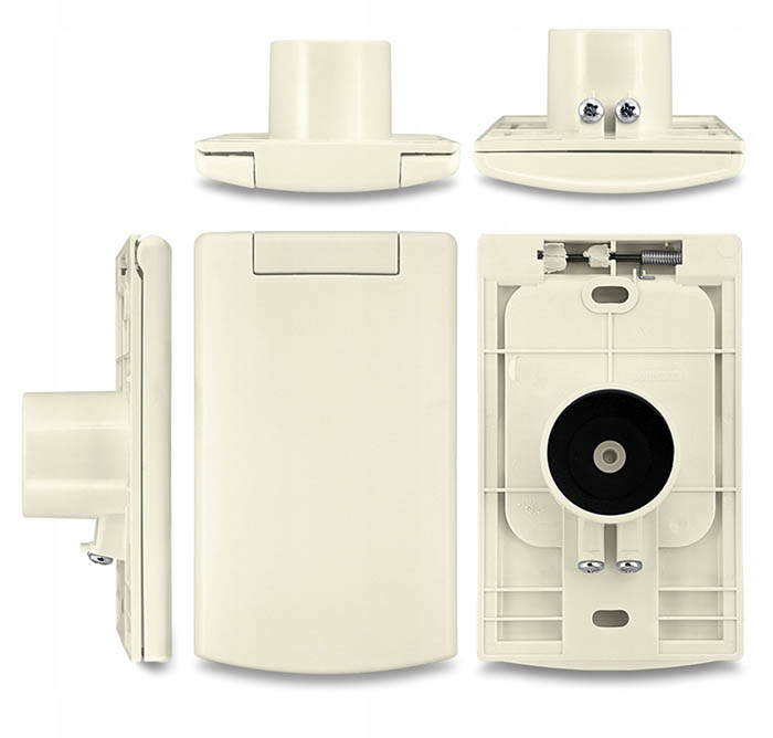 Vysávačová zásuvka DELUXE LONG obdĺžnik - béžová s nepriľnavým povrchom. Určené pre centrálne vysávače.